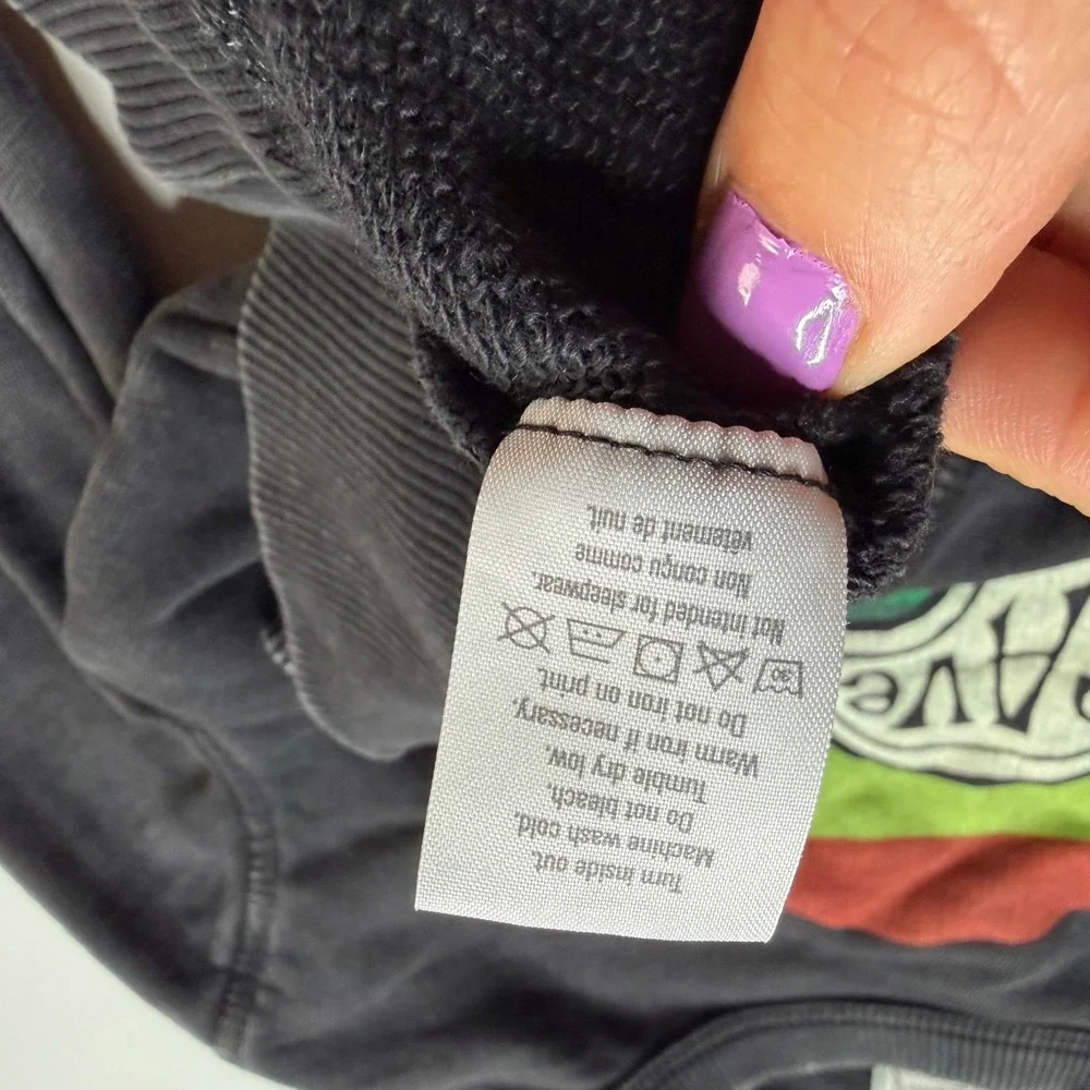 GYMBOREE Sweatshirt Black Save Our Surf Rainbow Graphic Boy's XS Size 4 Play